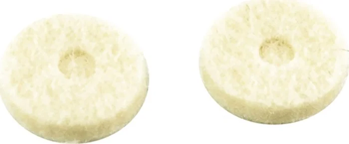 WD Strap Button Felt Cushion Set Of 2 - White (1 Set)