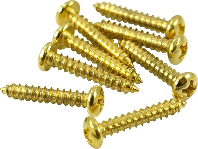 WD Tuning Machine Mounting Screws Phillips Head Gold (12)