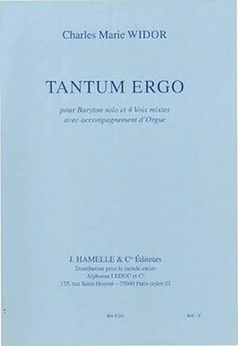 Widor Tantum Ergo Baritone Solo Voice & Organ Book