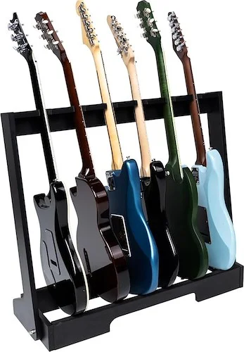 Wooden Guitar Rack for Up to 6 Guitars - BLK