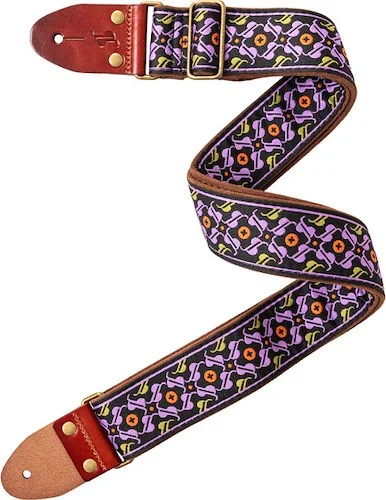 Woven nylon guitar strap, 30th anniversary, with Stagg monogram pattern