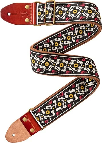 Woven nylon guitar strap, 30th anniversary, with Stagg monogram pattern
