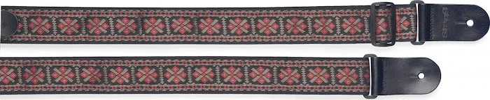 Woven nylon guitar strap w/ cross pattern