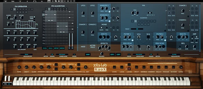 Xils KaoX (Download) <br>Software Virtual Instrument with FM Synthesis, Analog-style Synthesis, 4-track Sequencer - Mac/PC