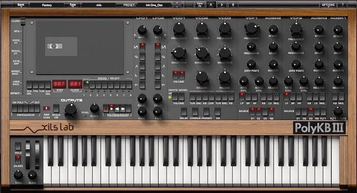 XILS PolyKB III (Download) <br>Virtual Analog Polyphonic Subtractive Synth Plug-in with Two Morphing Oscillators, - Mac/PC VST, AU