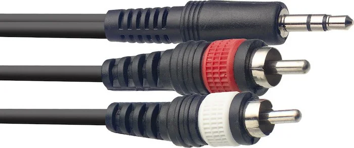 Y cable, mini jack/RCA (m/m), 1 m (3')