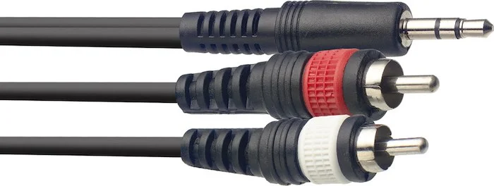 Y cable, mini jack/RCA (m/m), 6 m (20')