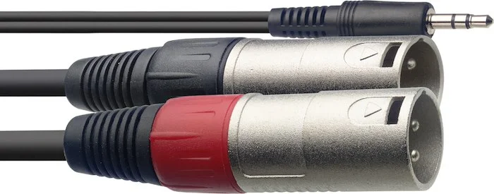 Y cable, mini jack/XLR (m/m), 2 m (6')