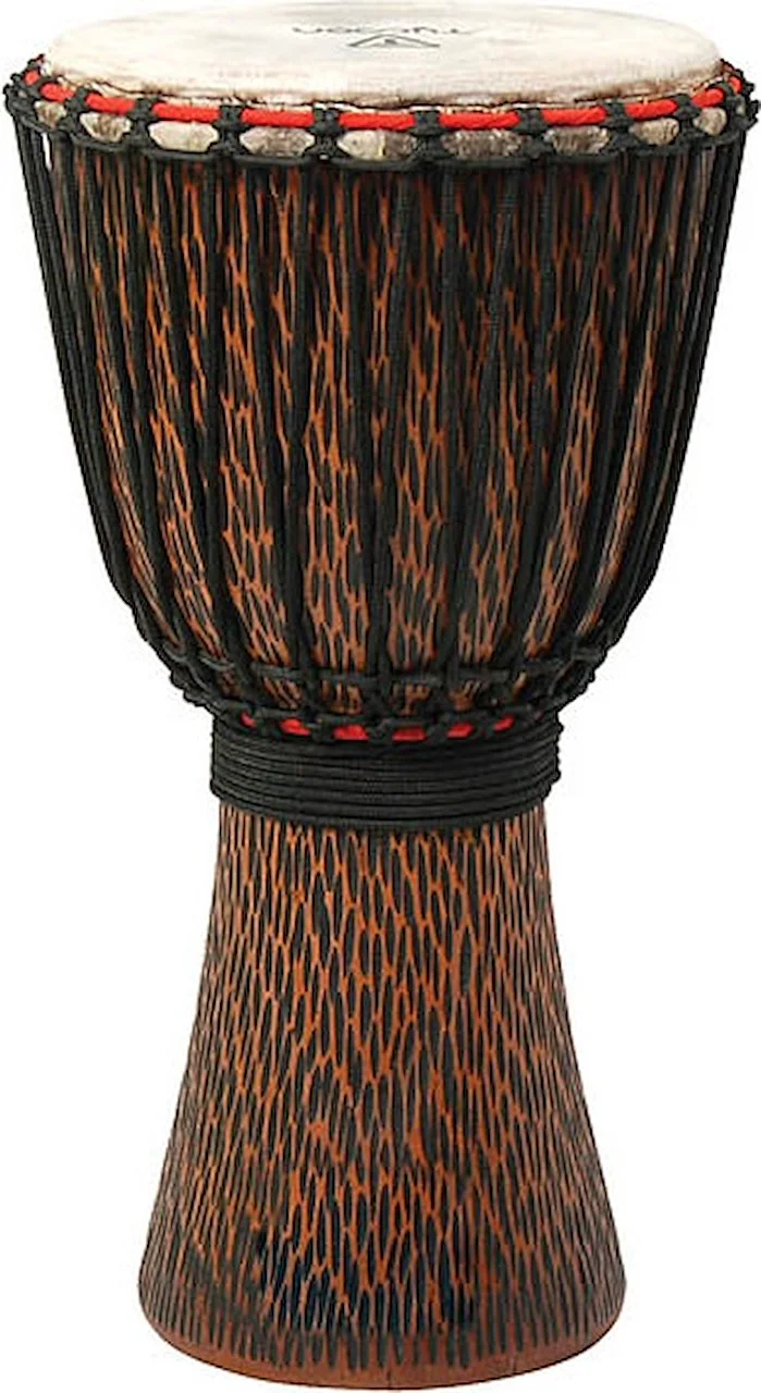 10 inch. Supremo Select Chiseled Orange Series Rope Tuned Djembe Capital Music Gear