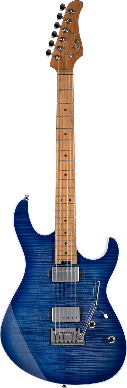 Cort G290FATIIBBB Double Cutaway Electric Guitar. Bright Blue Burst ...