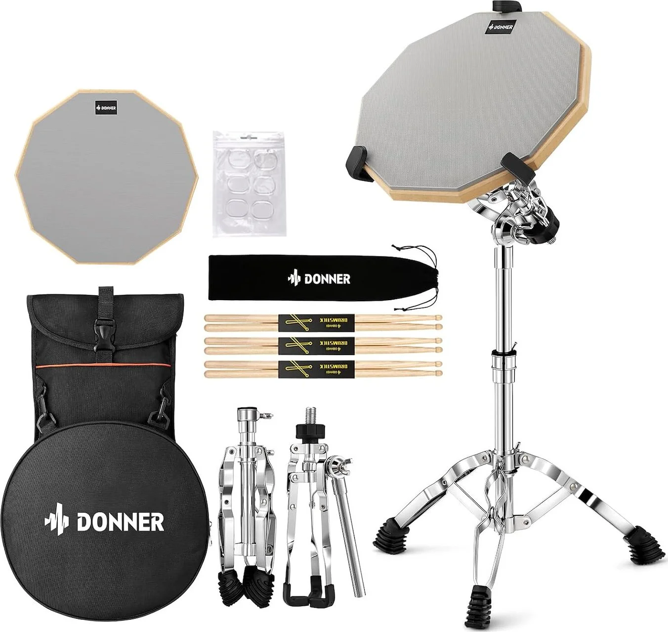 DONNER 12\ AMALKAN DRUM PAD W/SNAREDONNER 12\ AMALKAN DRUM PAD W/SNARE  