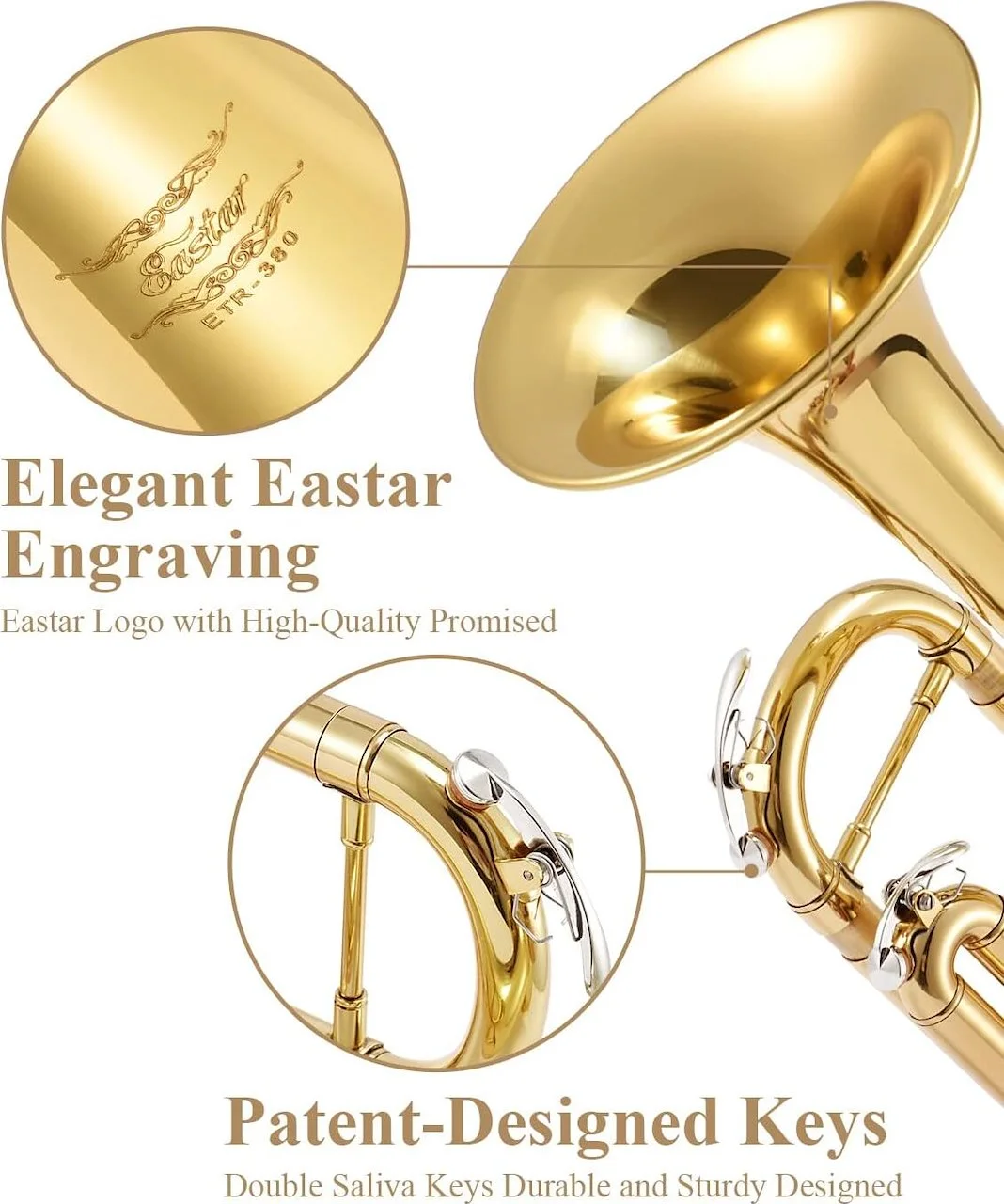 EASTAR ETR-380 STUDENT TRUMPET - GOLD Bb | Capital Music Gear