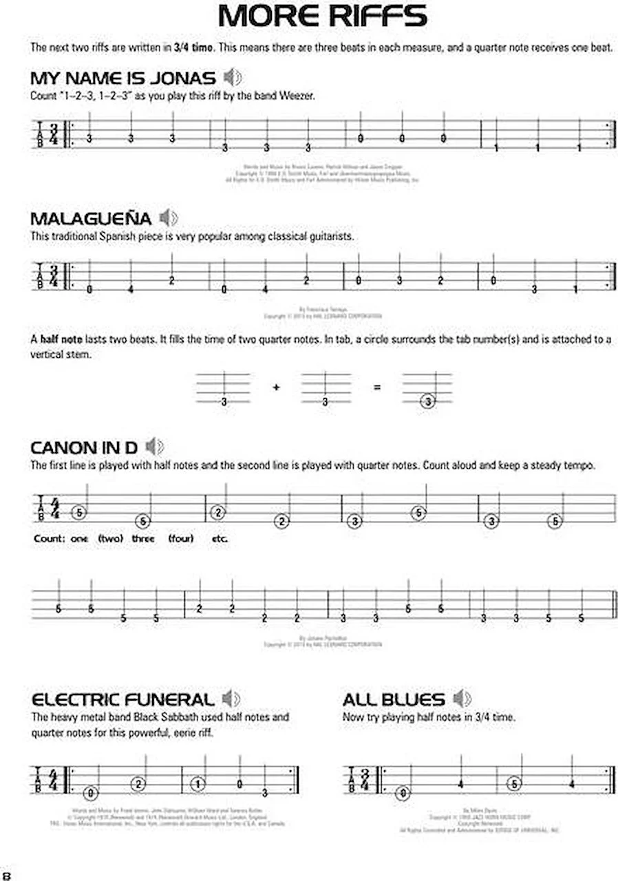 Hal Leonard Bass Tab Method - Combo Edition of Books 1 & 2 with Online  Audio Guitar Tab Method (368645) by Hal Leonard