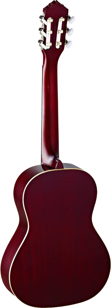 Ortega Guitars R121 1 2WR Family Series 1 2 Body Size Nylon 6 String Guitar w Free Bag Spruce Top and Mahogany Body Wine Red Gloss Capital Music Gear