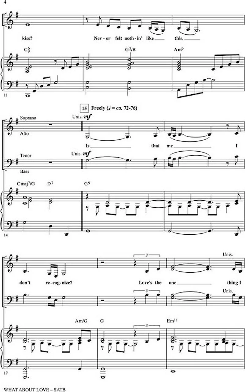 What About Love? (from The Color Purple) SATB Arranged by Mark Brymer ...