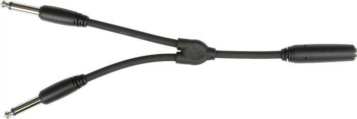 Pig Hog Solutions - 6" Y Cable, Mono 1/4"(F)-Dual Mono 1/4"(M)